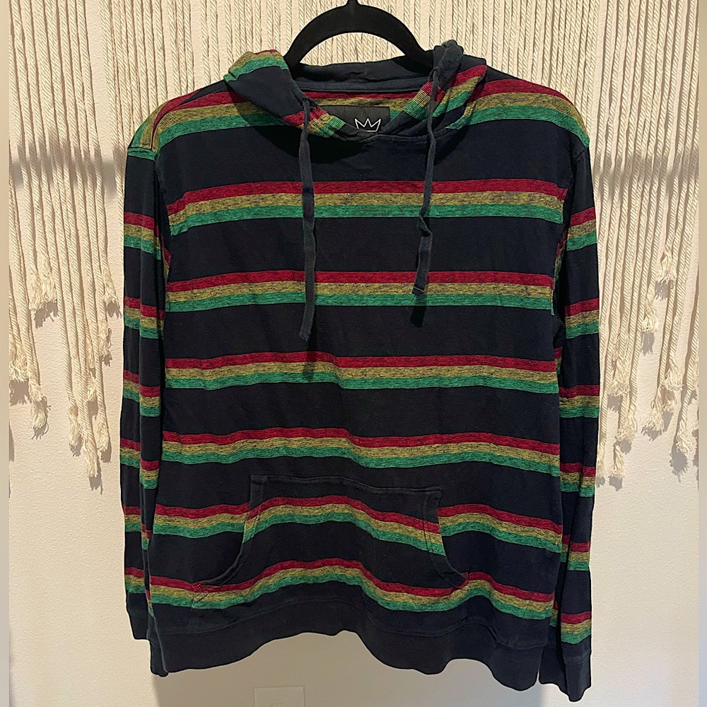 Blue Crown L.A. Rasta Beach Bum Pullover Hoodie Size M UNISEX